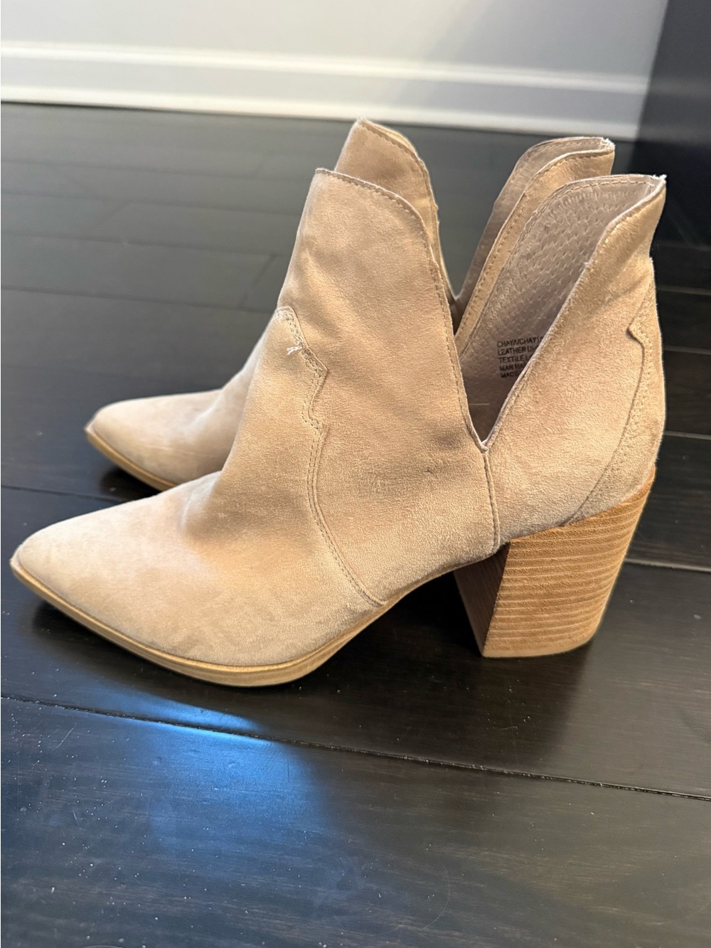 STEVE MADDEN Western Suede Ankle Boots - Size 9.5
